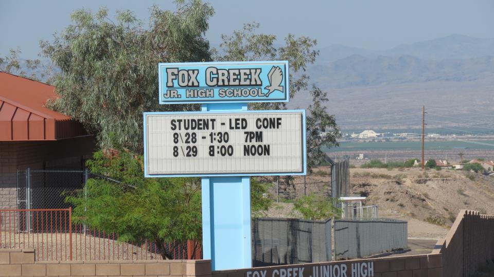 Fox Creek Jr High Sign