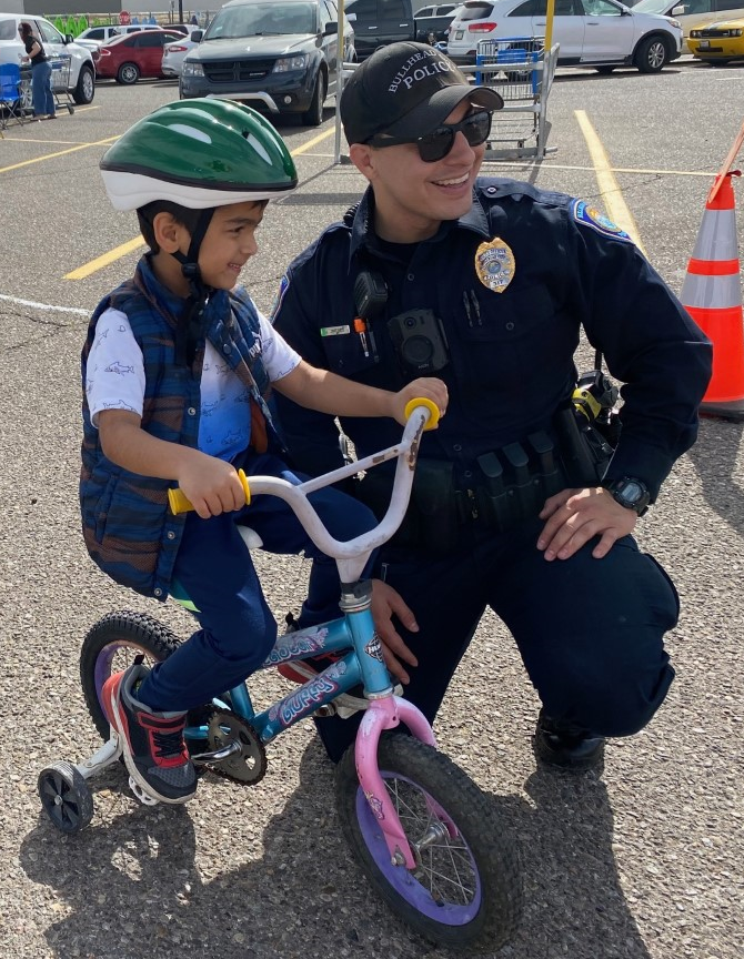 kid on bike